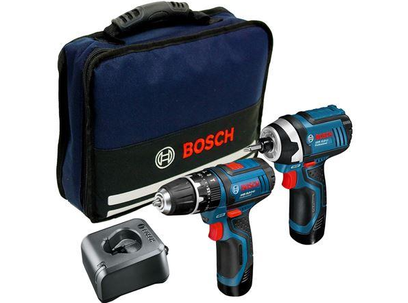 Bosch E STOCK GSB+GDR 12V Imp.DriverDrill Kit 2x2A Softshell Bag E STOCK 06019A6979