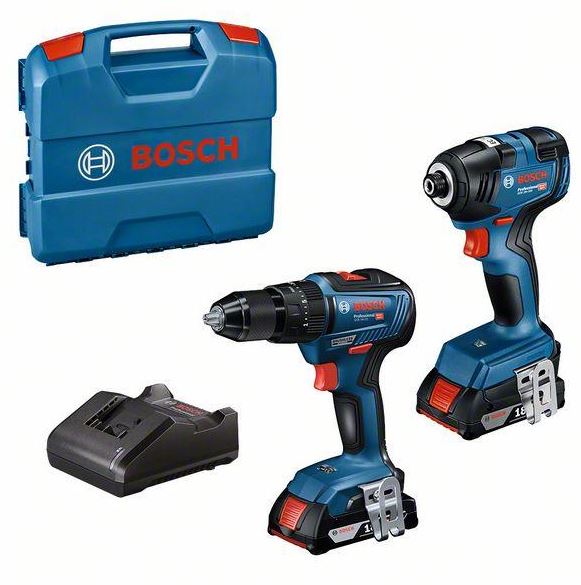 Bosch E STOCK GSB 18V 55 GDX 18V 200 C Brushless Combi Kit 2 x 5.0ah Batteries E STOCK