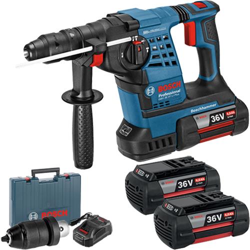 Bosch Professional GBH 36 VF-Li Plus 36V SDS-Plus Hammer Drill (3x 4.0Ah, GAL3680CV, QC Chuck, Case) 0611907074