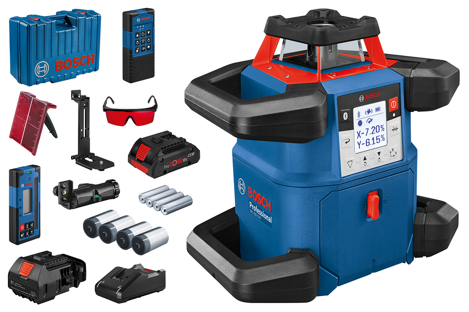 Bosch GRL 600 CHV Rotation Laser 1 x 4.0ah ProCore In Carrying Case