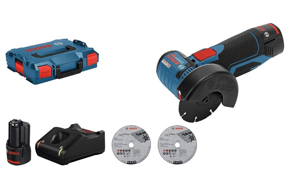 Bosch Professional GWS 12V 76 Cordless Angle Grinder 2 x 3.0ah In L boxx