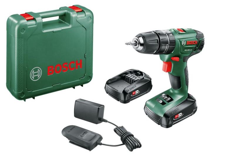 Bosch PSB 1800 LI-2 18V Cordless Combi Drill (2x 1.5Ah Battery) 06039A3371