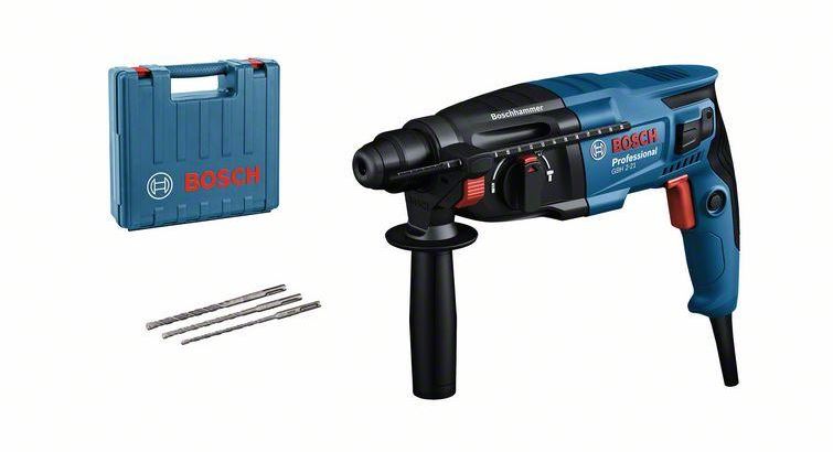 Bosch GBH 2 21 Rotary Hammer with SDS plus 240v with 3PCE Set in Carry Case 06112A6071