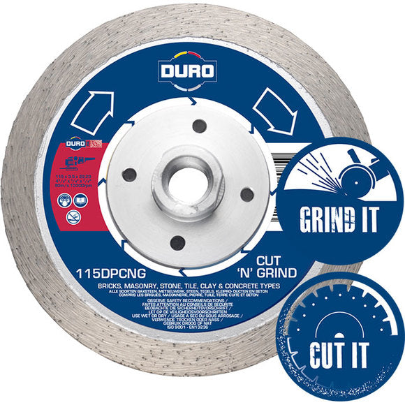 Duro 115DPCNG 115 x M14 Cut 'n' Grind Combination Diamond Blade