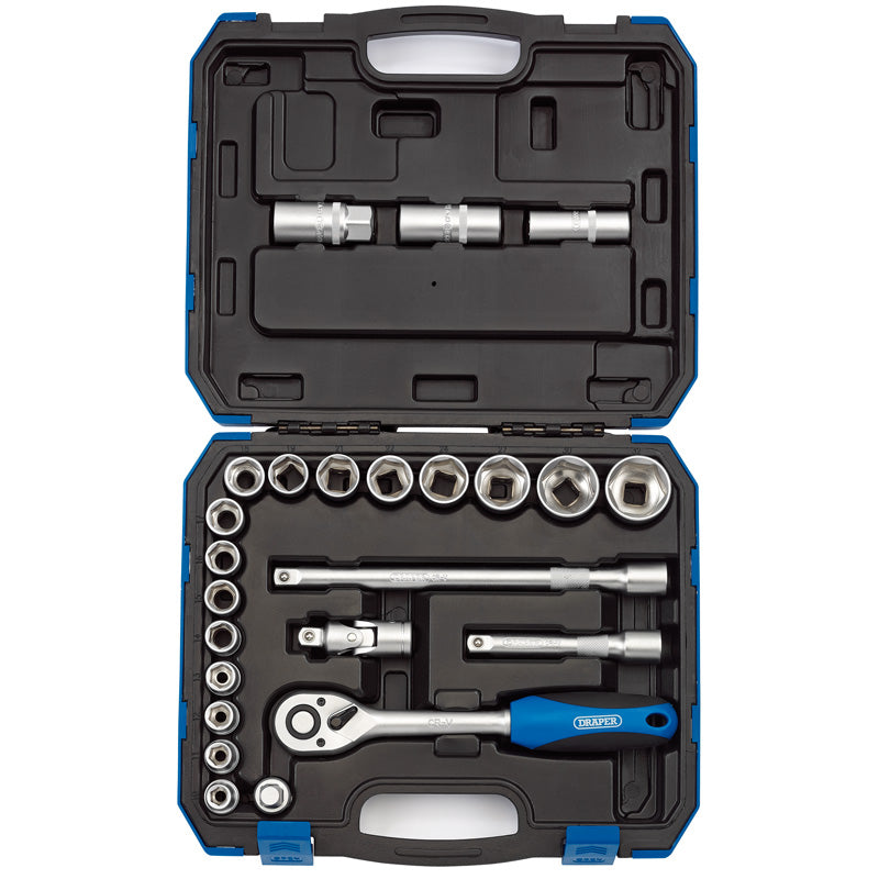 Draper 16362 Metric Socket Set. 1 2" Sq. Dr. 24PCE