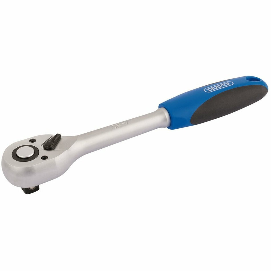 Draper 16429 72 Tooth Reversible Soft Grip Ratchet. 1 2" Sq. Dr.