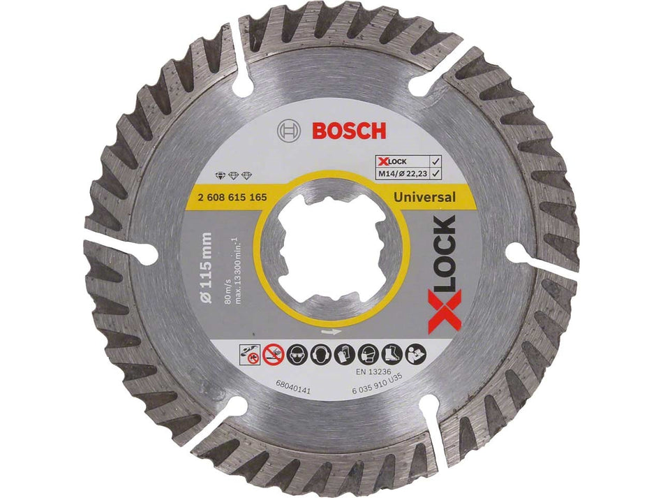 Bosch X LOCK 115X22.23X1.6X10mm Standard Universal Cutting Blade 2608615165