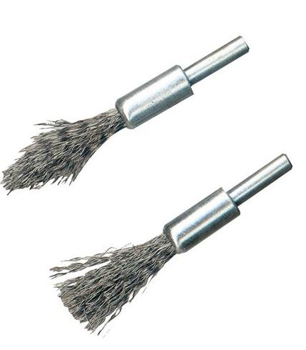 Silverline 190316 Steel De-Carb Brush Set 6mm Shank 2PCE