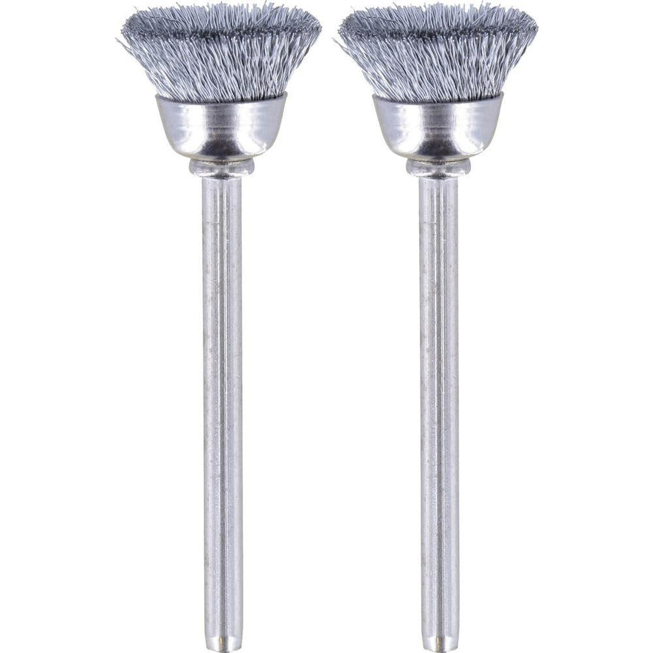 Dremel 442 2x 13mm Carbon Steel Cup Shape Cleaning Brush 26150442JA