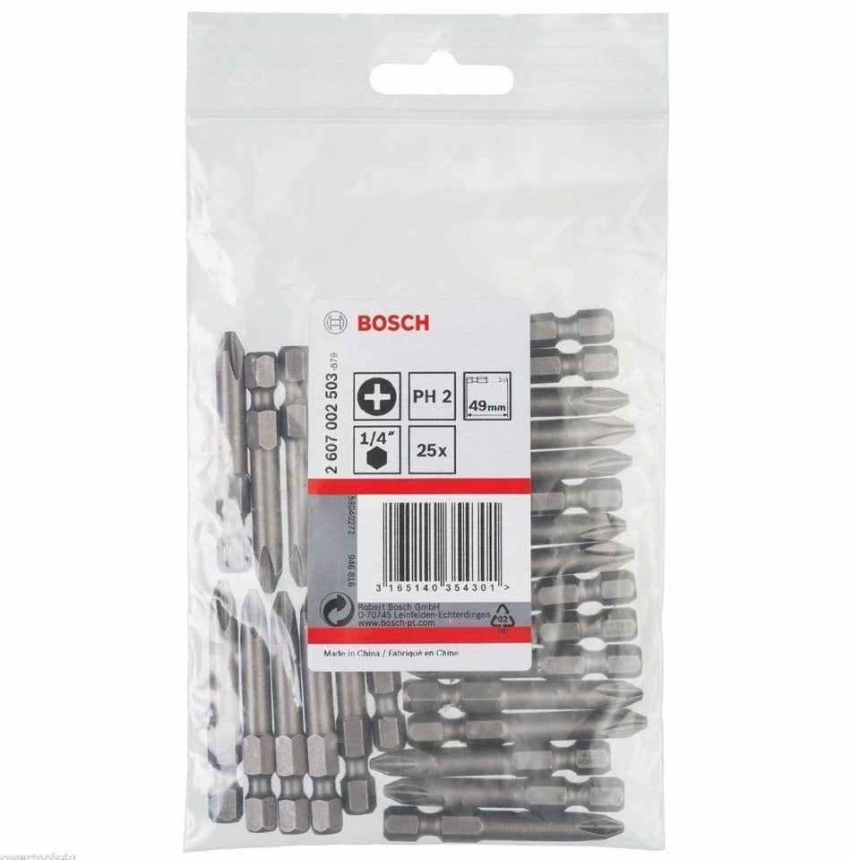 Bosch Screwdriver bit Extra Hard Pack of 25 2607002503