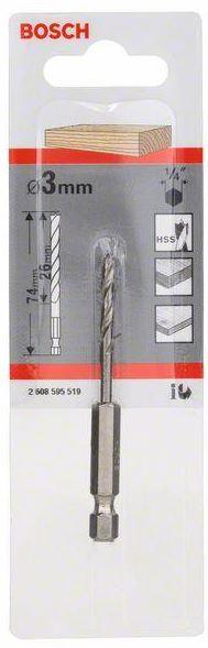 Bosch Professional Brad Point Drill Bit. 1 4" Hex Shank 2608595519