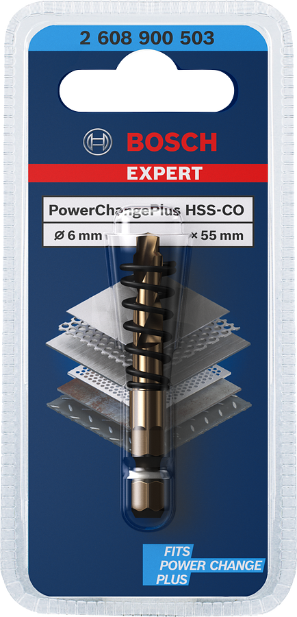 Bosch Expert Power Change Plus Sheet Metal Pilot Drill Bit 6x55mm 2608900503