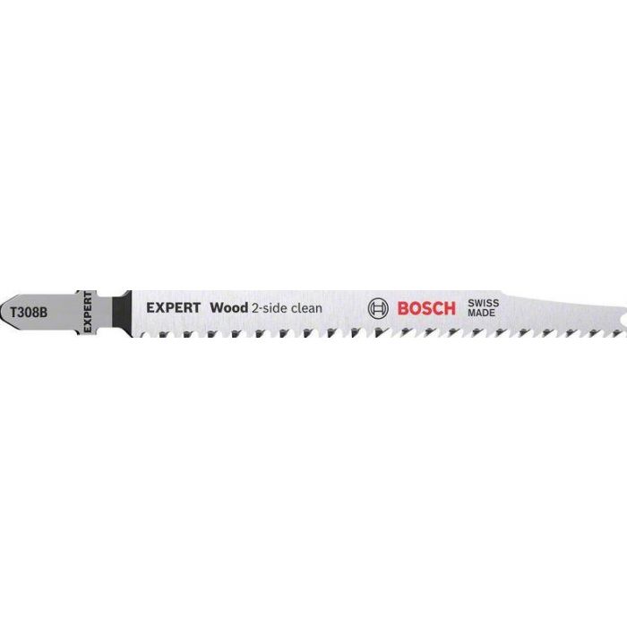 Bosch Expert T308 B 'Wood 2 side clean’ Jigsaw Blade 5PCE 2608900551