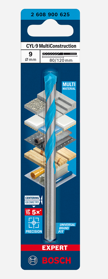 Bosch EXPERT CYL-9 MultiConstruction Drill Bit 9 x 80 x 120 mm