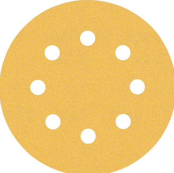 Bosch EXPERT C470 Sandpaper with 8 holes for Random Orbital Sanders 125 mm 60-120-240 Grit 6 Pack