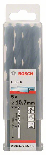 Bosch Metal drill bits HSS R. DIN 338 10.7 x 94 x 142 mm 2608596627