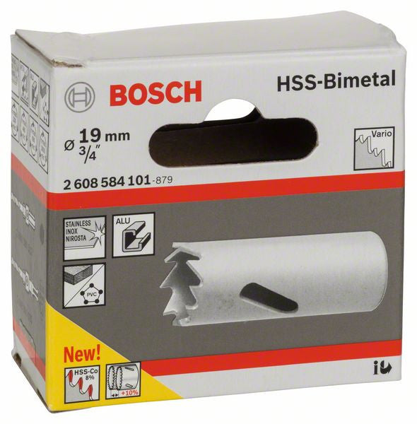 Bosch HSS bi-metal holesaw for standard adapters 19 mm. 3-4' 2608584101