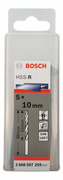 Bosch Stub drill bits. HSS R. DIN 1897 10 x 43 x 89 mm 2608597259