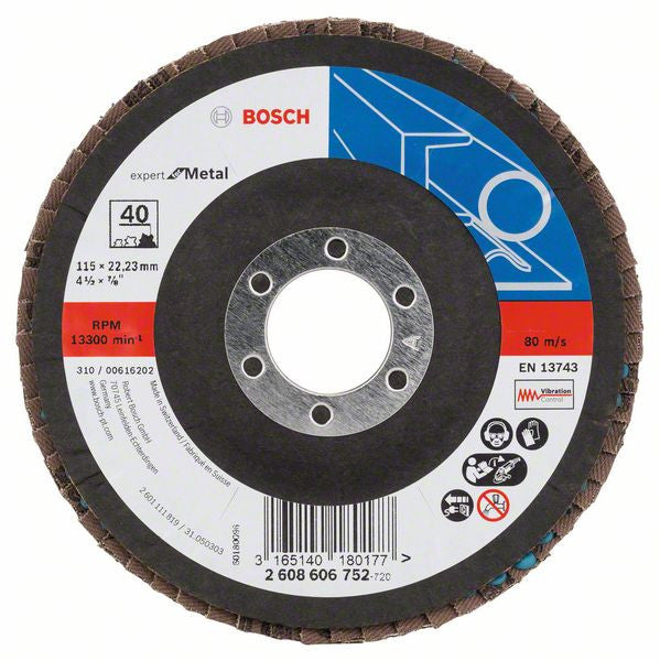Bosch Flap disc 115 mm. 22.23 mm. 40 2608606752