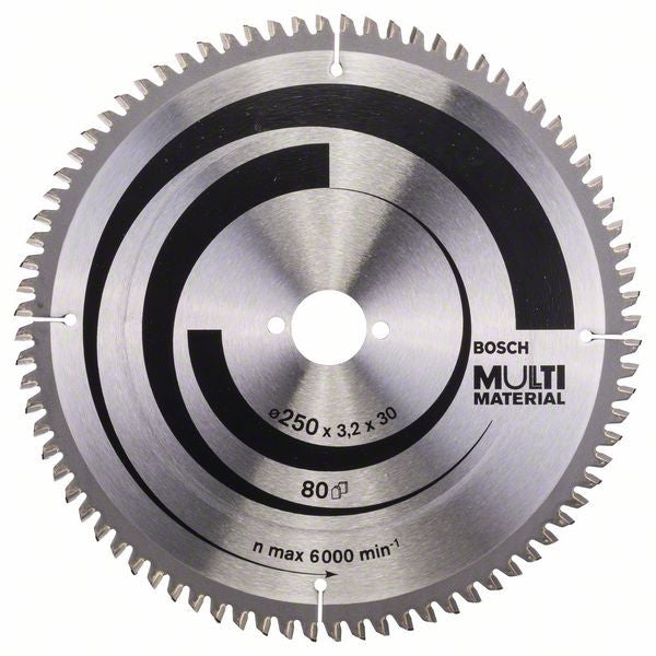 Bosch Multi Material circular saw blade 250 x 30 x 3.2 mm. 80 2608640516