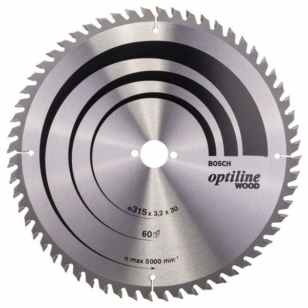 Bosch Optiline Wood circular saw blade 315 x 30 x 3.2 mm. 60 2608640651