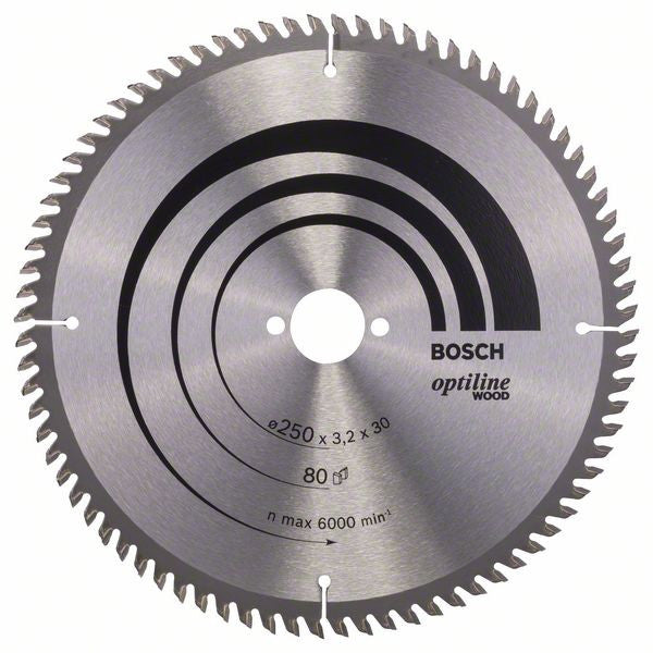 Bosch Optiline Wood circular saw blade 250 x 30 x 3.2 mm. 80 2608640660