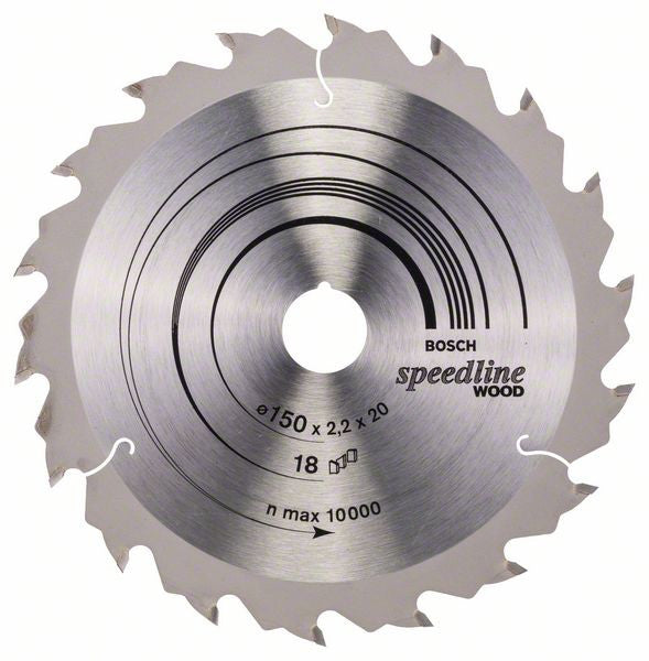 Bosch Circular saw blade Speedline Wood 150 x 20 x 2.2 mm. 18 2608640781