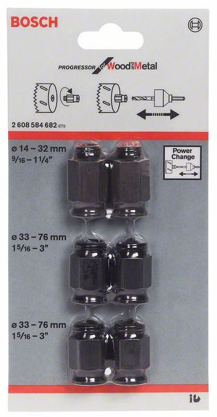 Bosch 6-piece Hole Saw Adapter Set 2608584682