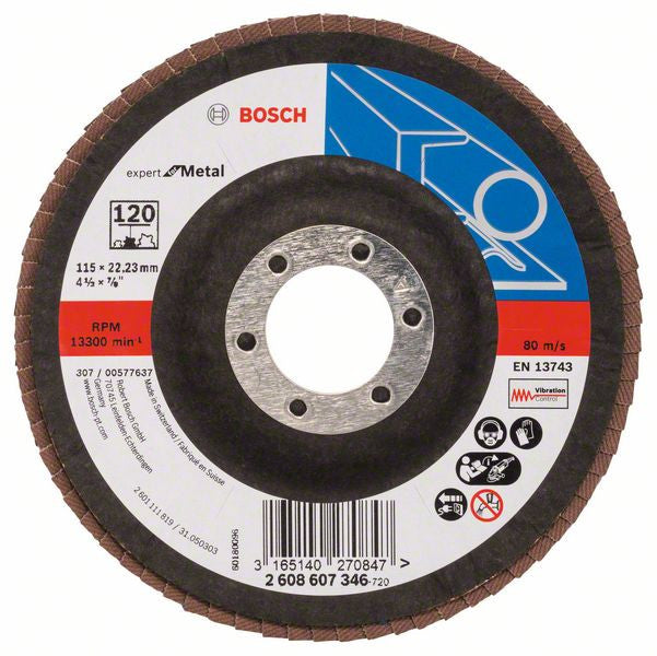 Bosch Flap disc 115 mm. 22.23 mm. 120 2608607346