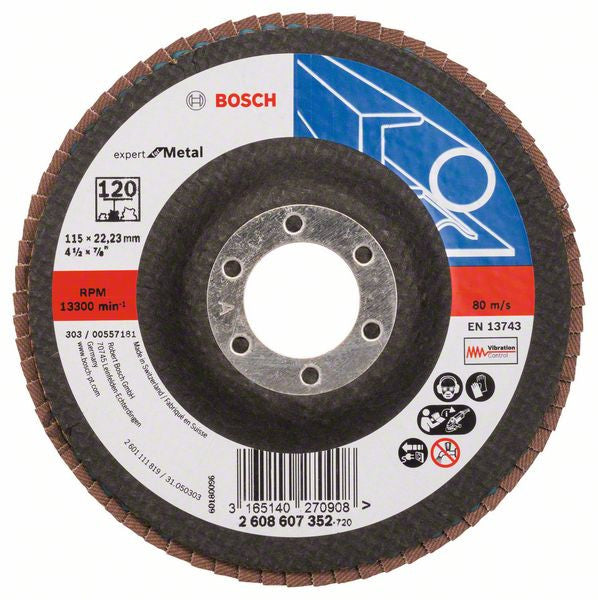 Bosch Flap disc 115 mm. 22.23 mm. 120 2608607352