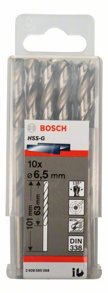 Bosch Metal drill bits HSS G. DIN 338 6.5 x 63 x 101 mm 2608595068