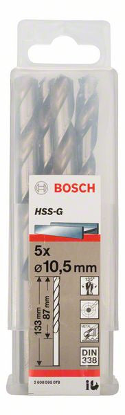 Bosch Metal drill bits HSS G. DIN 338 10.5 x 87 x 133 mm 2608595078