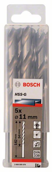 Bosch Metal drill bits HSS G. DIN 338 11 x 94 x 142 mm 2608595079