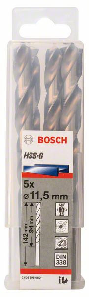 Bosch Metal drill bits HSS G. DIN 338 11.5 x 94 x 142 mm 2608595080