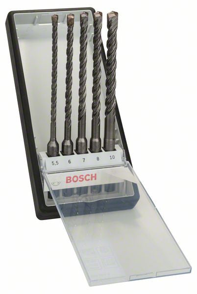 Bosch 5-piece Robust Line SDS-plus-5 hammer drill bit set Ã˜ 5.5.6.7.8.10 x 165mm 2607019929