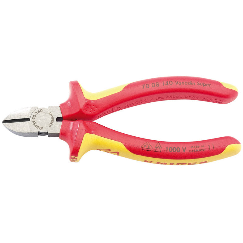 Draper 31925 Knipex 70 08 140UKSBE VDE Fully Insulated Diagonal Side Cutters. 140mm