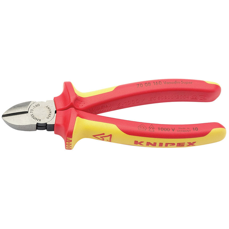 Draper 31926 Knipex 70 08 160UKSBE VDE Fully Insulated Diagonal Side Cutters. 160mm