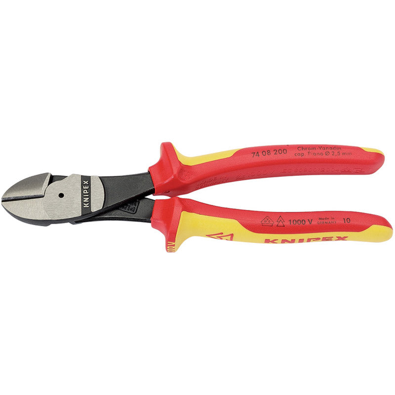 Draper 31929 Knipex 74 08 200UKSBE VDE Fully Insulated High Leverage Diagonal Side Cutters. 200mm