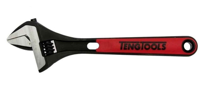 Teng Tools 4004IQ 10" Adjustable Wrench With Bi-Material Grip & Graduated Scale TEN-4004IQ