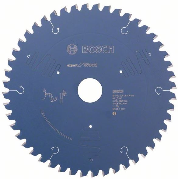 Bosch Circular Saw Blade Expert for Wood 216x30x2.4 mm. 48T 2608642497