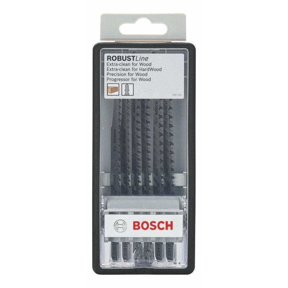 Bosch 6 piece Robust Line jigsaw blade set Wood Expert T shank 2607010572