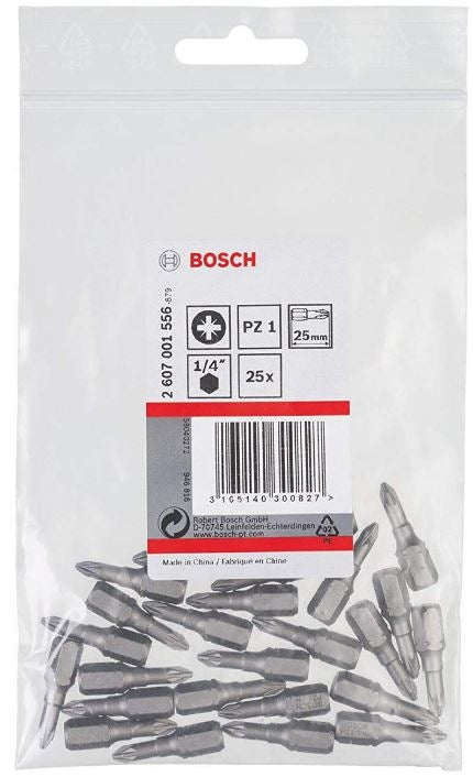 Bosch Extra Hard Screwdriver Bit PZ 1 2607001556