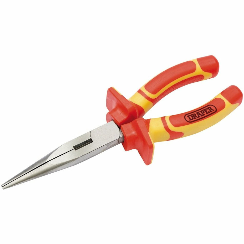 Draper 50833 VDE Approved Fully Insulated Long Nose Pliers. 180mm