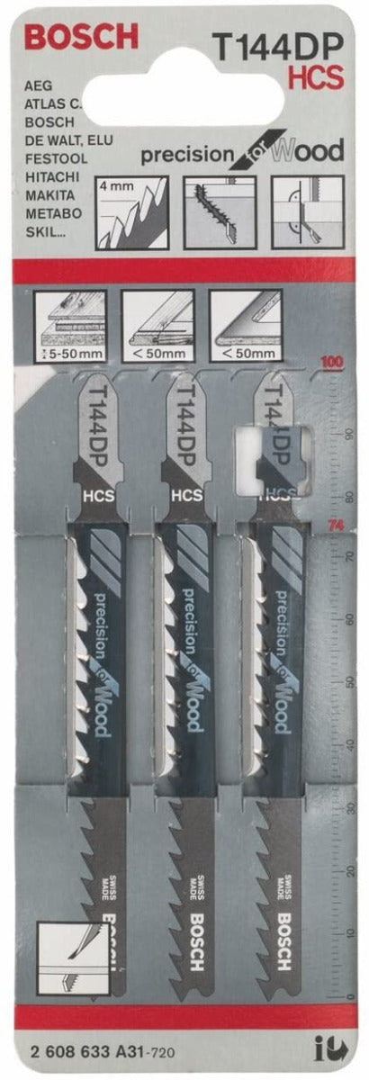 Bosch T 144 DP HCS Precision for Wood (3 Pack) 2608633A31