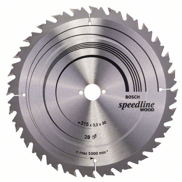 Bosch Circular saw blade Speedline Wood 315 x 30 x 3.2 mm. 28 2608640682