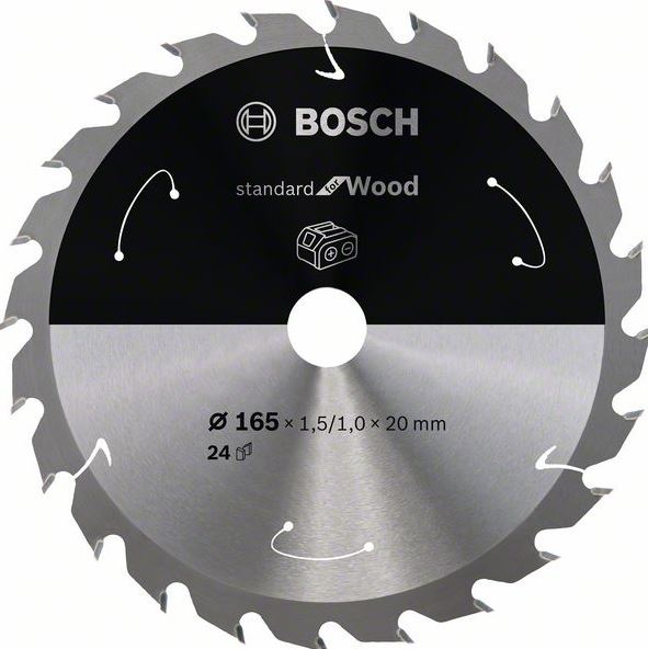 Bosch Circular Saw Blade for Wood 165x20mmx24T 2608837685