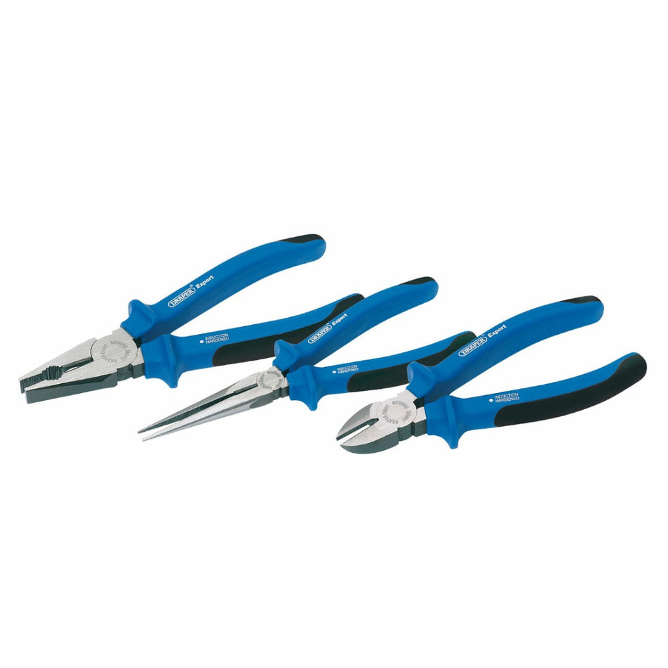 Draper 69289 Heavy Duty Soft Grip Pliers Set (3 Piece)