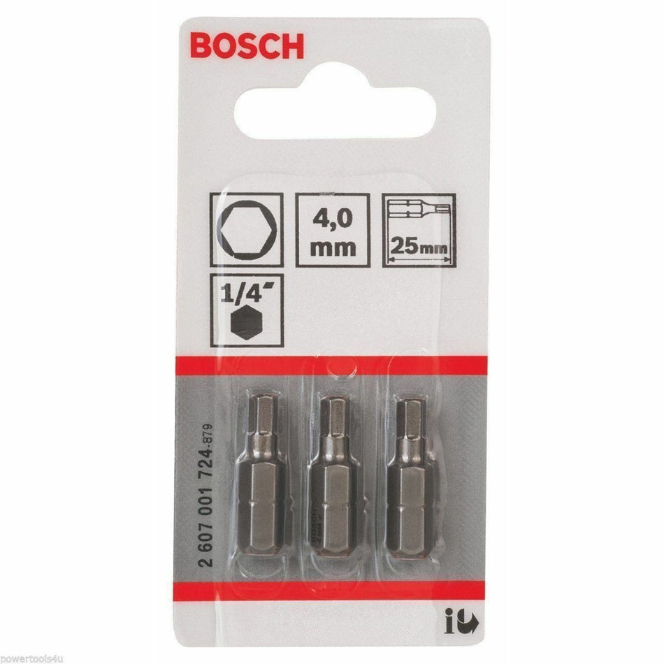 Bosch Screwdriver bit Extra Hard Pack of 3 2607001724