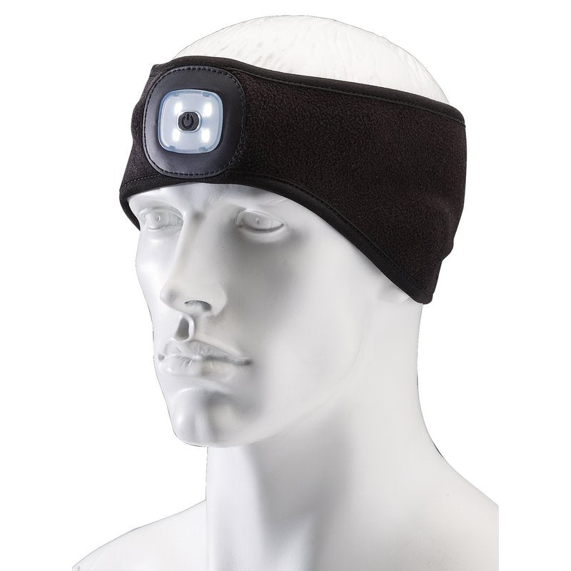 Draper 95172 Headband With USB Rechargeable LED Torch. 1W. Black. One Size