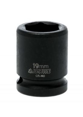 Teng 920519-C 19mm 1-2'' Drive 6 Point Regular Metric Impact Socket